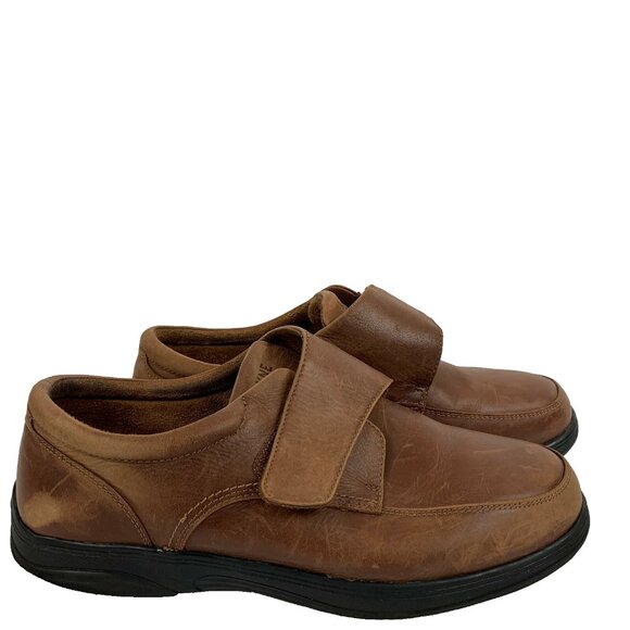 Anodyne Shoes Mens Size 13 W Brown Strap On Leather Orthopedic Diabetic Comfort main image 5